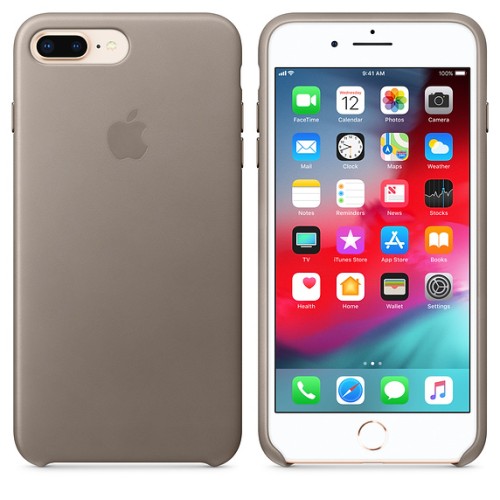 APPLE Custodia in pelle per iPhone 8 Plus / 7 Plus - Grigio talpa APPLE Custodia in pelle per iPhone 8 Plus / 7 Plus - Grigio talpa